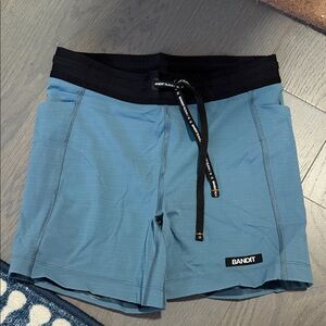 Bandit running shorts size small blue checker EUC